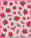 Red Poinsettia Holly Berries Rug