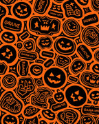 Orange Pumpkin Patch Pattern Design Rug