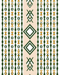 Geometric Diamond Floral Pattern Rug