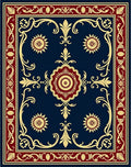 Ornate Sun Emblem Classic Pattern Rug