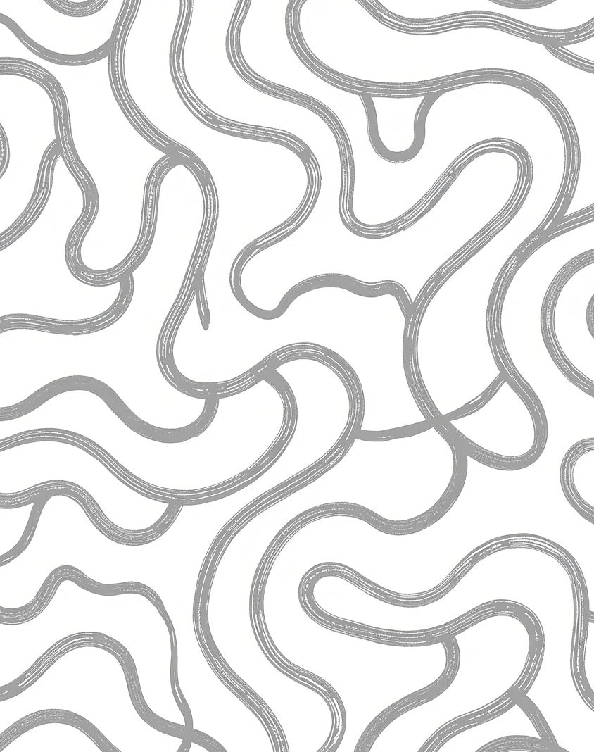 Abstract Modern Swirl Pattern Rug