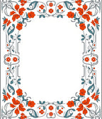 Floral Vines With Orange Accents Rug