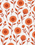 Retro Floral Pattern Rug