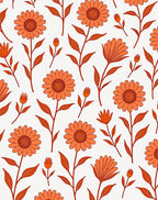 Retro Floral Pattern Rug