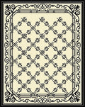 Intricate Lattice Formal Pattern Rug