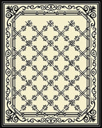 Intricate Lattice Formal Pattern Rug
