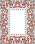 Ornate Scrollwork With Star Border Design Rug