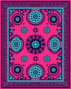Bold Floral Mandala Inspired Design Rug
