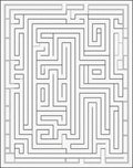 Abstract Maze Pattern Design Rug