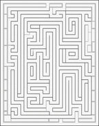 Abstract Maze Pattern Design Rug