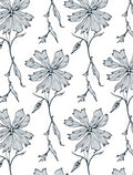 Delicate Blue Floral Vine Rug