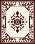 Grand Floral Medallion Frame Rug