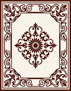 Grand Floral Medallion Frame Rug