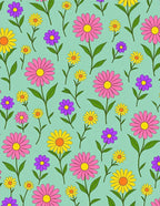 Colorful Daisy Pattern Design Rug