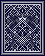 Geometric Interlocking Lattice Design Rug