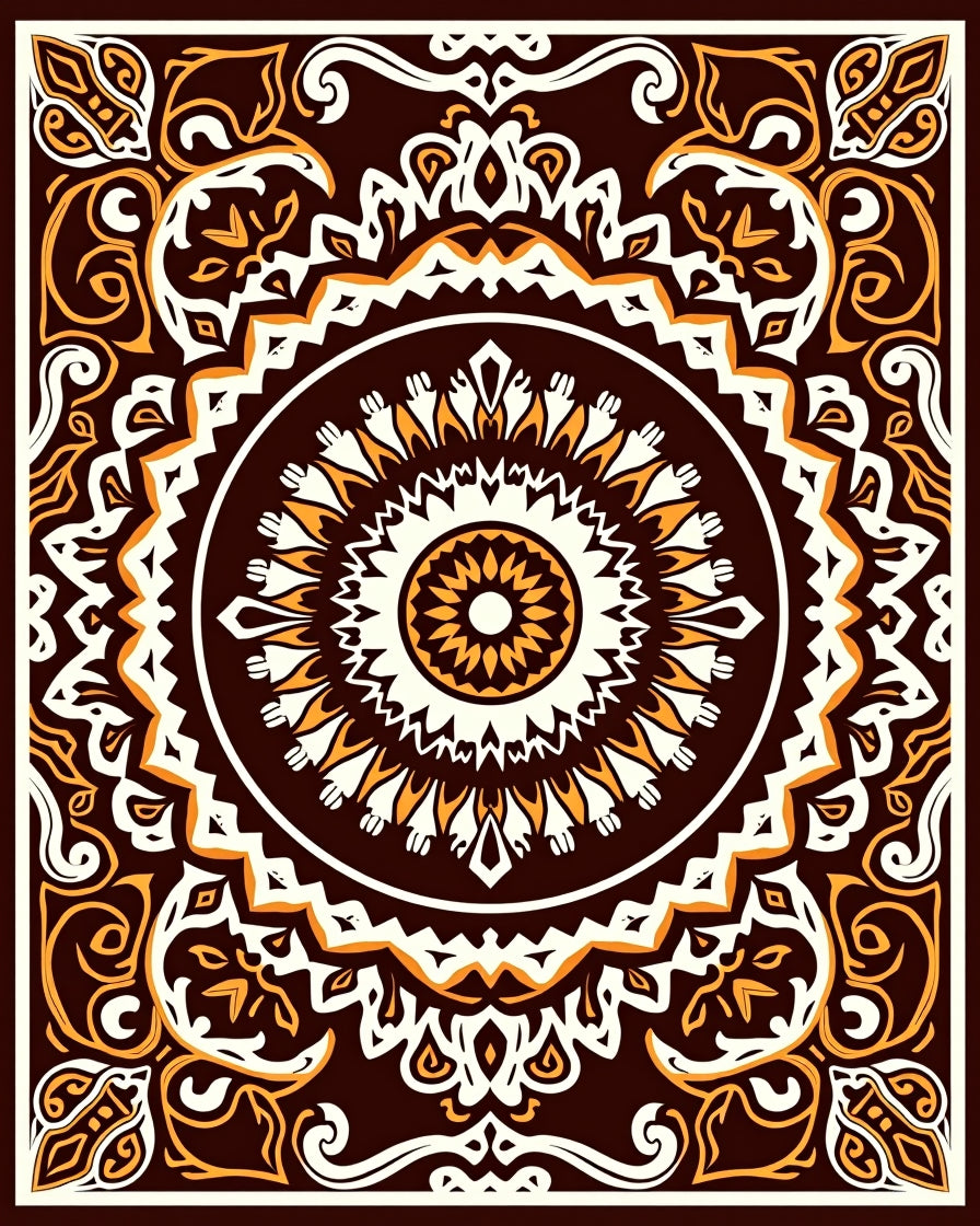 Ornate Mandala Pattern Rug