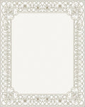 Art Nouveau Floral Scrollwork Outline Rug