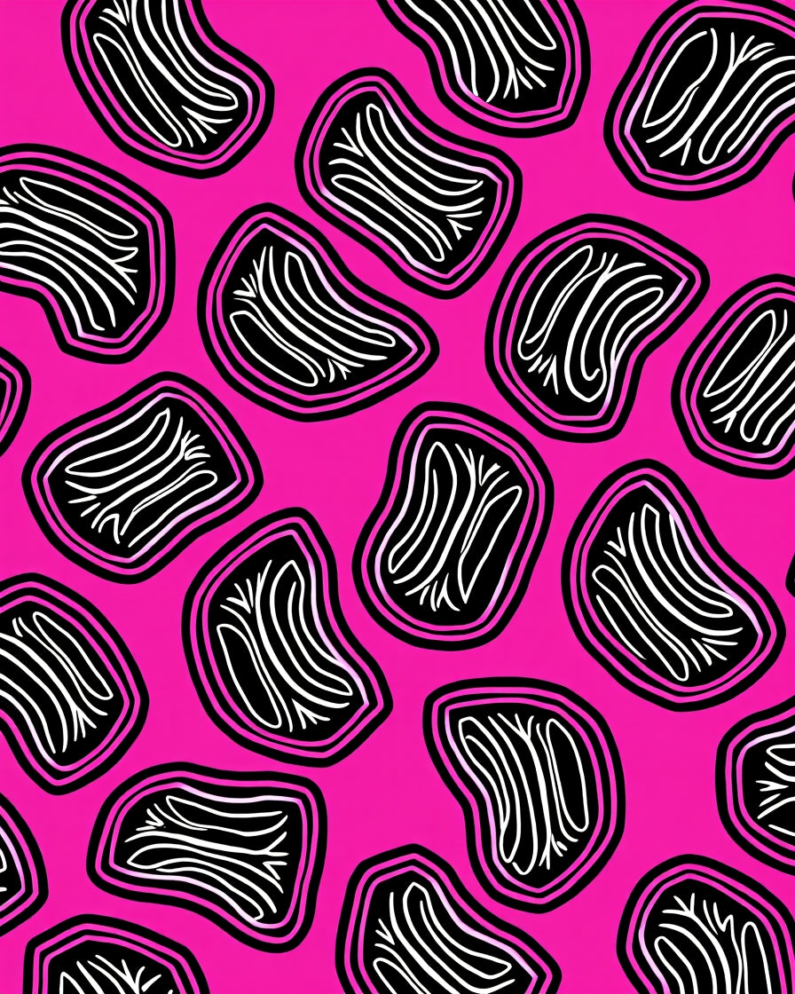 Abstract Jagged Zebra Stripe Rug