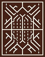 Geometric Branch Patterned Abstract Rug