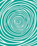Teal Swirl Curve Pattern Design Rug