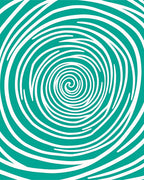 Teal Swirl Curve Pattern Design Rug