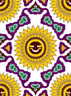 Bold Yellow Sun Floral Pattern Rug