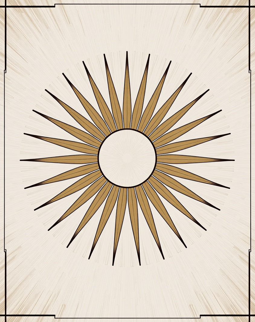 Sunburst Geometric Style Rug