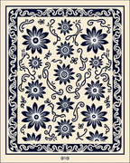 Classic Floral Vine Pattern Rug