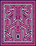 Bold Geometric Circuit Pattern Rug