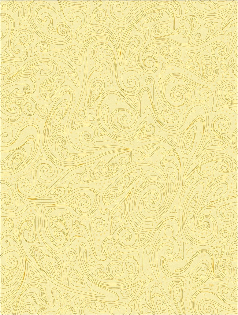 Abstract Swirl Pattern Golden Rug