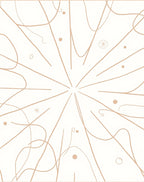 Abstract Tan Swirls and Dots Rug