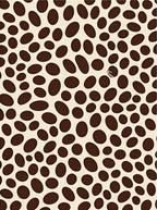 Abstract Brown Oval Pattern Rug