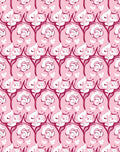 Pink Floral and Leaf Art Nouveau Rug