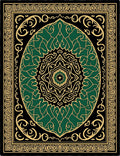 Emerald Black Golden Intricate Medallion Rug
