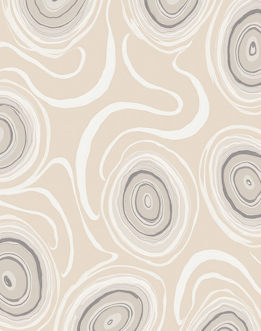 Abstract Swirl Neutral Tones Rug