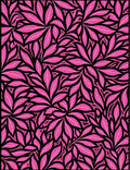 Abstract Pink Leaf Pattern Rug