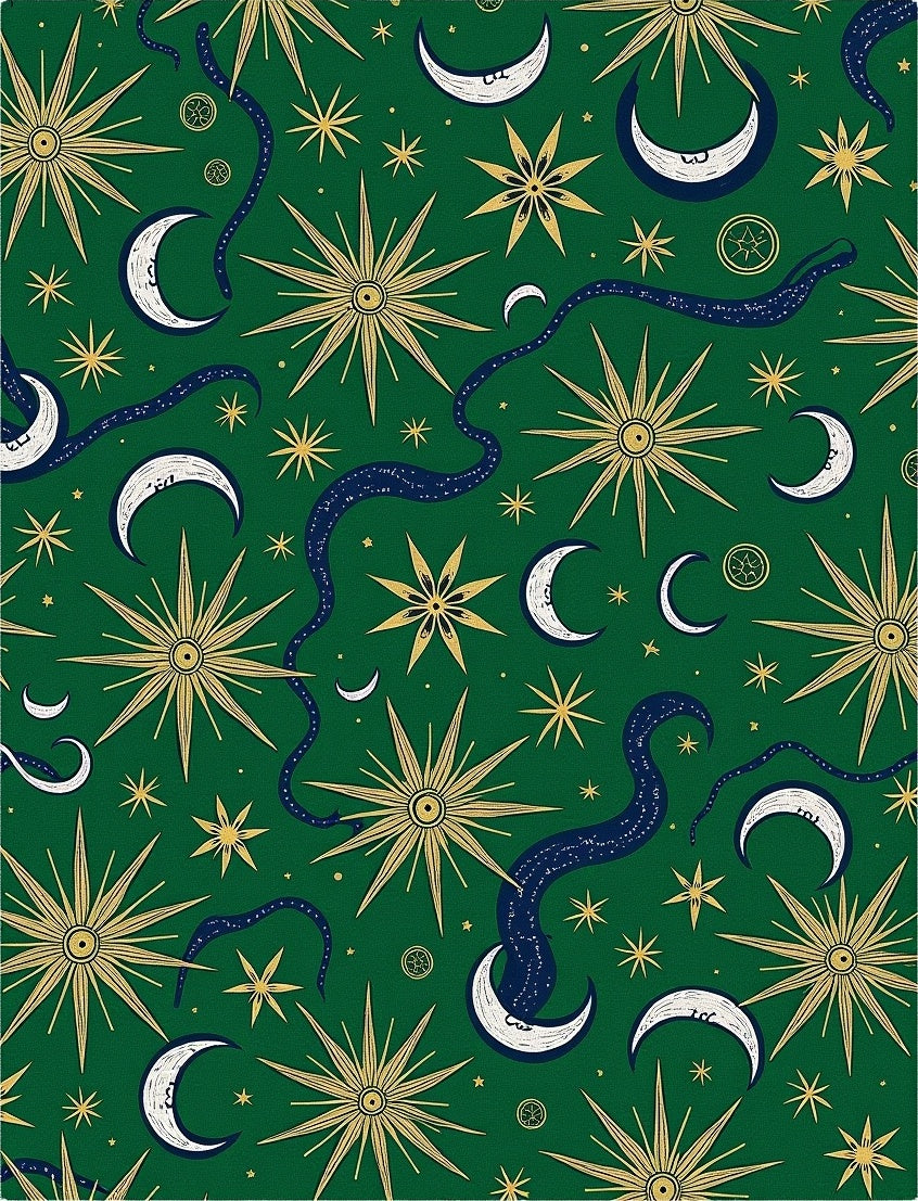 Celestial Boho Star Moon Rug