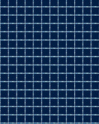 Deep Blue Grid Pattern Rug