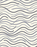 Modern Wavy Gray Stripes Rug
