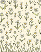 Whimsical Floral Meadow Pattern Rug