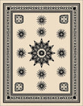 Bold Floral Star Pattern Rug