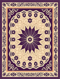 Elegant Mandala Flower Geometric Pattern Rug