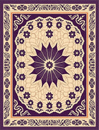 Elegant Mandala Flower Geometric Pattern Rug