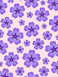 Purple Floral Pattern Rug