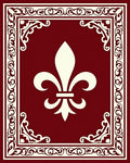 Regal Fleur De Lis Classic Border Rug