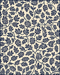 Navy Leafy Vine Pattern Rug