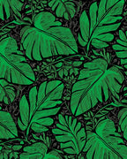 Verdant Leaf Pattern Art Deco Rug