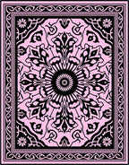Intricate Floral Mandala Design Rug