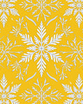 Yellow Floral Starburst Pattern Rug