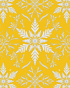 Yellow Floral Starburst Pattern Rug
